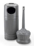 Cigarette Butt Receptacle and Waste Receptacle Combo