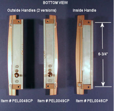 Bottom View of Pella Patio Door Handles